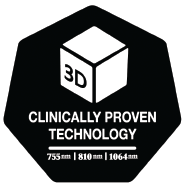 3D clinically proven technology badge